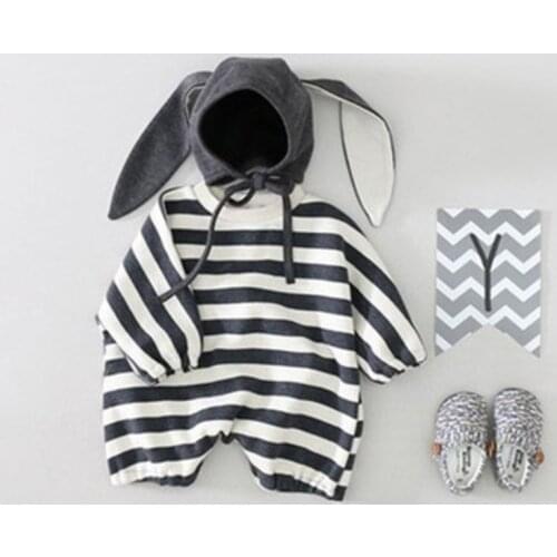 Toddler Baby Spring&autumn Clothes Newborn Boy Girl Clothing Romper+cap 0-24 Month Cotton Ovrealls Baptism Birthday Kids Outfits