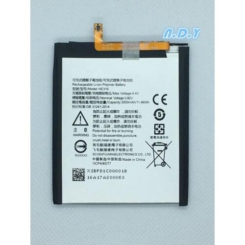 Original HE316 3000mAh Battery For Nokia 6 Nokia6 N6 TA-1000 TA-1003 TA-1021 TA-1025 TA-1033 TA-1039 Batteries Bateria