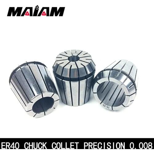 1pcs high-quality 0.008 ER40 chuck collet 3mm 4mm 6mm 8mm 10mm 12mm ER chuck for CNC Engraving Machine Lathe Mill Tool holder