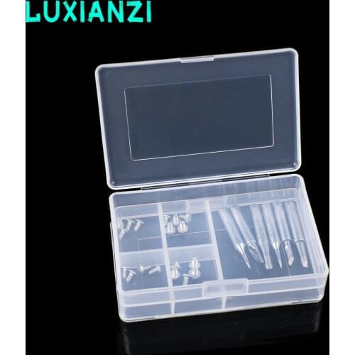LUXIANZI Double layerPlastic Storage Toolbox Dust-Proof For Electronic Components Hardware Screw multi-Grid Storage Parts Box
