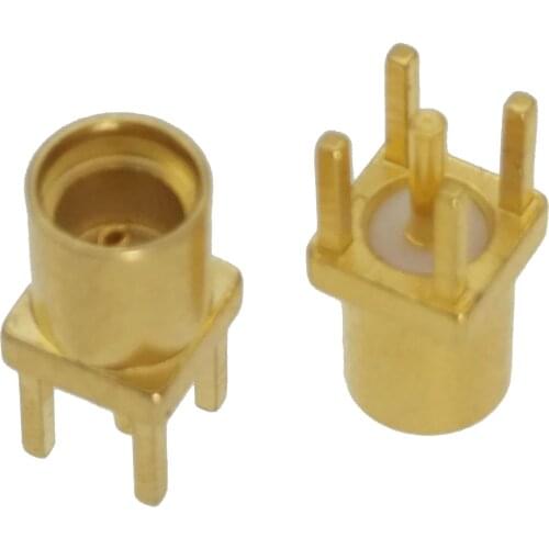 Connector MMCX female jack solder PCB mount straight RF COAXIAL