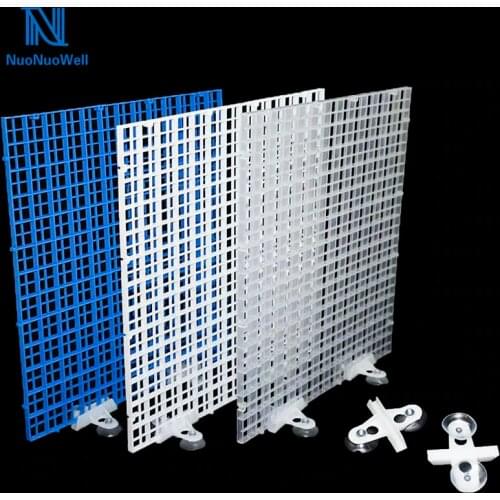 NuoNuoWell DIY Aquarium Filtration Grid Plate Fish Tank Isolation Board Divider Filter Patition Board 1cm*1cm Hole 6PCS
