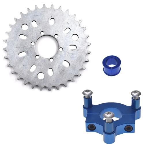 Blue 1" / 1.5" CNC Adapter 32T Sprocket Fits 80cc 2 Stroke Motorized Bicycle