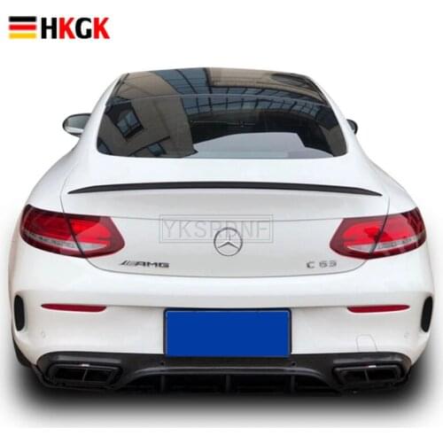 For Mercedes C Class W205 Coupe Spoiler Carbon Fiber Rear Trunk Spoiler wing C200 C250 C300 C180 C350 2 Door Car 2014 2015 - UP