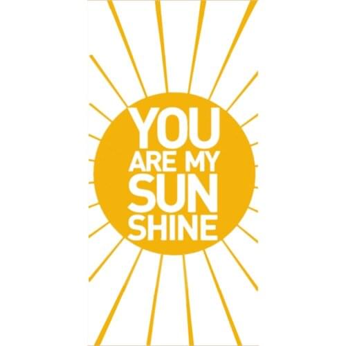 Stylish Orange You Are My Sunshine Face Kitchen towels Microfoam Sunflowers Sunshine Quote Lyric Shower Towel Quick Drying
