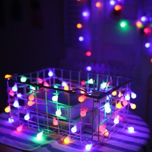 Wedding Decor Festoon LED String Lights Battery Power Christmas LED Ball Garland Lights Decoration Tree Holiday Lights Outdoor