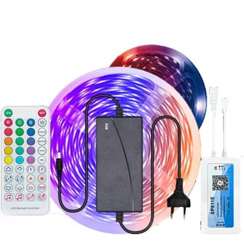 Led Lights 5050 RGB Bluetooth Music Control with Magic Lantern Flowing Water Light for Holiday Party Decoration 30led/m DC12V