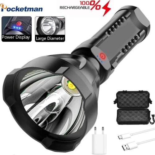 15000 Lumens Ultra-Bright Flashlight COB USB Rechargeable LED Handheld Flashlights Waterproof Torch Indoor/Outdoor Camping