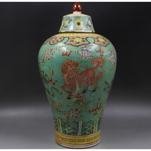 Plum Vase Made In Kangxi Year Of Qing Dynasty porcelain Ginger jar decorate ceramic temple jar