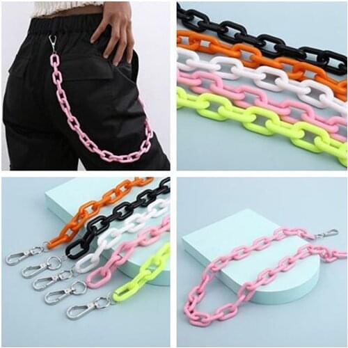 Vintage Cool Contrast Pants Chain Candy Color Girls Waist Chain Pants Chain HipHop Statement Jewelry Nice Gift