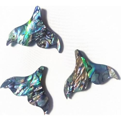 High quality natural deep sea shell hand-carved aurora fish tail pendant handmade -diy earrings