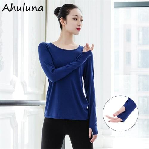 Latin Modern Dance Tops Costumes Performance Clothes For Women Long Sleeve Adult Female Yoga Tops D047