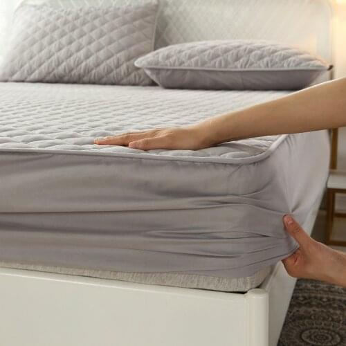 100% Cotton Waterproof Mattresses Cover Washable Bed Cover Multicolor Thickened Mattress Protector Flat Bedspreads