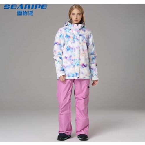 2019 New Ski Jacket Ski Pants Women Windproof Waterproof Warm Winter Ski Suit Outdoor Skiing Snowboarding Coat Clothing