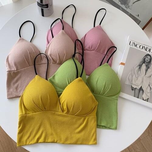 2021 Summer Girls Deep V-neck Wireless Bra Womens Stretchy Wrap Tube Top Bandeau Cropped Tanks Underwear Tops Girls