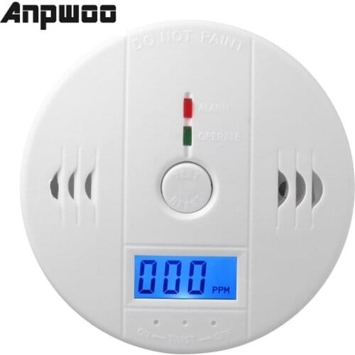 Sensitive Home CO2 Sensor Detector Wireless CO Carbon Monoxide Poisoning Smoke Gas Sensor Warning Alarm Detector LCD Indicator