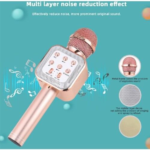 Wireless Karaoke Microphone Speaker Microfone Bluetooth Micro Professional Recording Microphone Handheld Portable For Home KTV