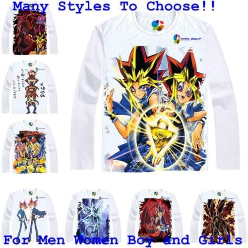 Coolprint Anime Shirt Duel Monsters T-Shirts for Mens Womens and Youth Muto Yugi Cosplay Yu Gi Oh Costume Japanese Kawaii Tee