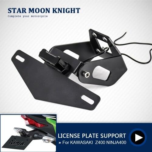 Motorcycle License Plate Holder Bracket Frame Tail Tidy Fender Eliminator For Kawasaki Ninja 400 Ninja400 Z400 2017 2018 2019 20