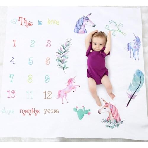 New Unicorn Backdrops Cloth Newborn Baby Photos Decoration Items Infant Photo Studio Accessories Photography Background Carpet