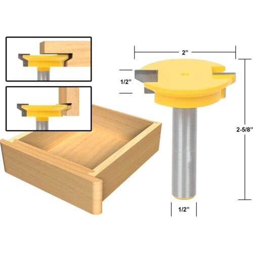 1pcs Drawer Front Joint Router Bit - Reversible - 1/2" Shank