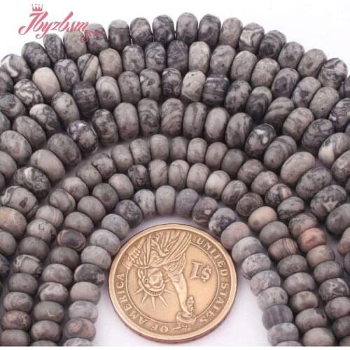 3x6 4x8mm Rondelle Multicolor Map Stone Beads Loose Strand 15" For DIY Necklace Bracelats Jewelry Making,Wholesale Free Shipping