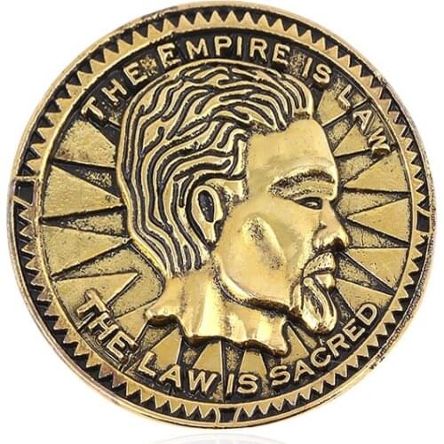 The Elder Scrolls Commemorative Coin Retro Head Double Sided Embossed Plated Coin Collectibles Art Souvenir for Women Men Gift