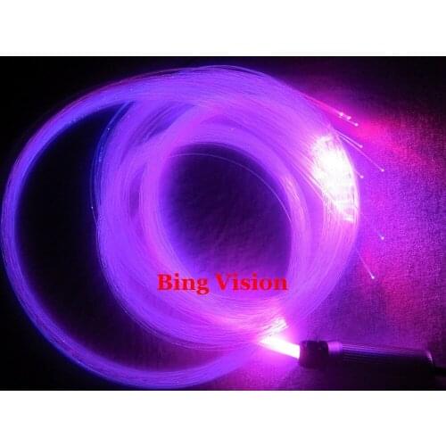 Fiber optic star lighting ceiling kit,100pcs 1.0mm PMMA fiber 2m Long + falsh light illuminator for home or car star effect