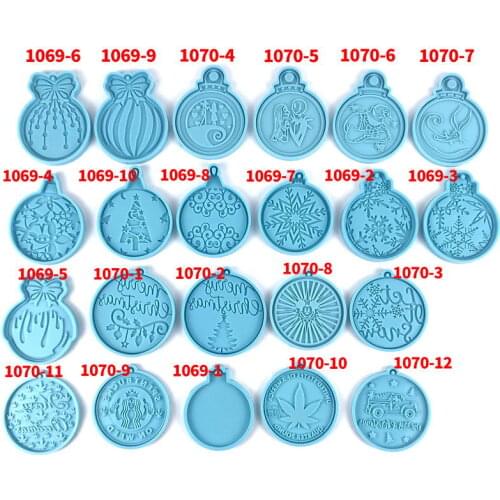 Round Silicone Mold Christmas Ball Keychain Halloween Pottery Mould Chocolate Candies Pendant Clay Molds resin silicone mold