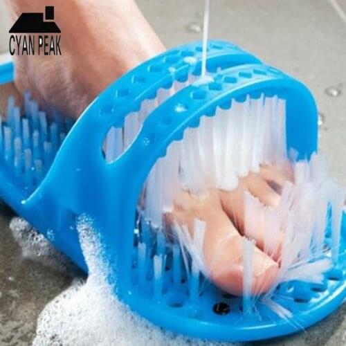 1PC Foot Scrubber Massage Brush Plastic Bath Shoe Shower Massager Slippers Bath Shoes Brush Remove Dead Skin Foot Care Tool