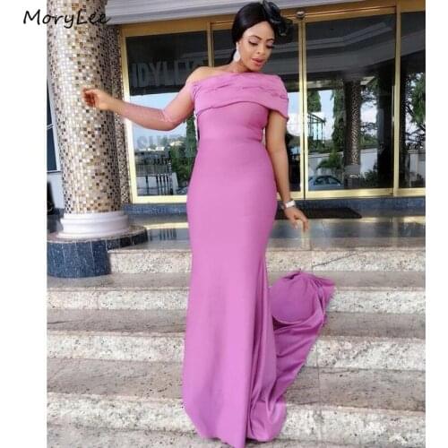 Fashion Bridesmaid Dresses One Shoulder Silk Satin Sweep Train Bridesmaid Dresses Wedding Party Bridemaid Gowns With Zipper