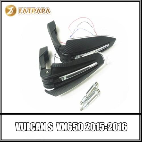 Motorcycle Accessories carbon fiber windproof Gauntlets handlebar Fit For Kawasaki VULCAN S VN650 2015-2016