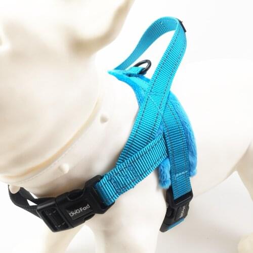 Dog harness Soft Padded Flannelette Reflective Adjustable Easy Walk pet dog Vest Harness No Pull Training Walking