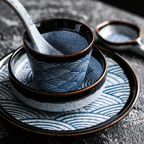 RUX WORKSHOP Ceramic plate set Noodle Dessert Salad bowl Steak Dessert plates Spoon Tea cup kitchen Dinner cutlery tray