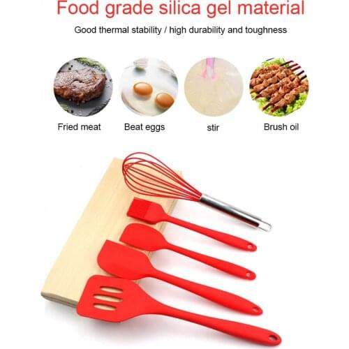 6pcs Kitchen Utensil Set High Quality Silicone Cooking Tools Set Household Handle Turner Cooking Various Kitchenware Set