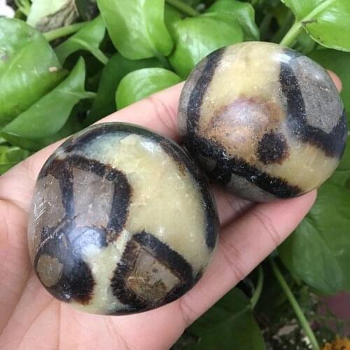 1pcs Natural turtle back stone to Palm Stones natural crystal reiki healing 80-90g