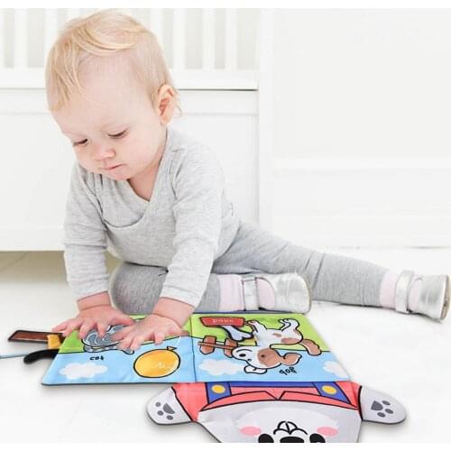 Baby Kids Early Learning Cloth Book Animal Tail Interactive Safe Baby Toy For Children Kid Infant Interactive Puzzle Toy Gift