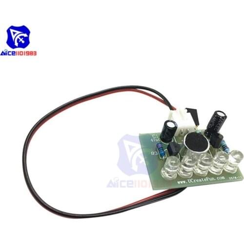 Sound Control LED Melody Lamp Electronic Production Kits Suite Voltage 3V-5.5V LED Sound Control DIY Kit FR-4 A Fiberglass Board