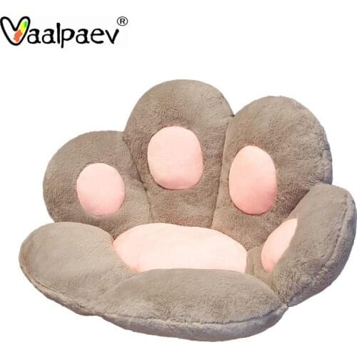 INS Big Size Cat Paw Cushion Stuffed Animals Animal Seat Cushion Small Plush Sofa Indoor Home Chair Decor Winter Children Gift
