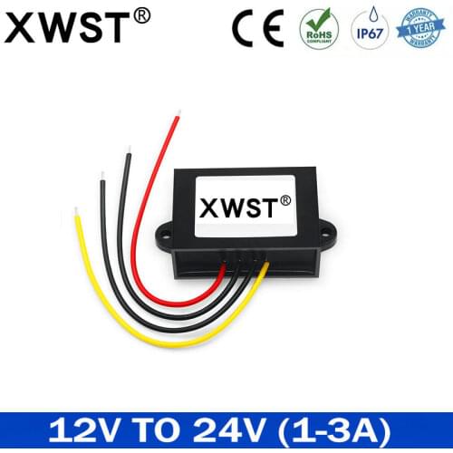 Power Supply Converter 12V to 24V 1A 2A 3A Step-up DC DC Converter 12 Volt to 24 Volt 72W Boost Voltage Regulator CE RoHS