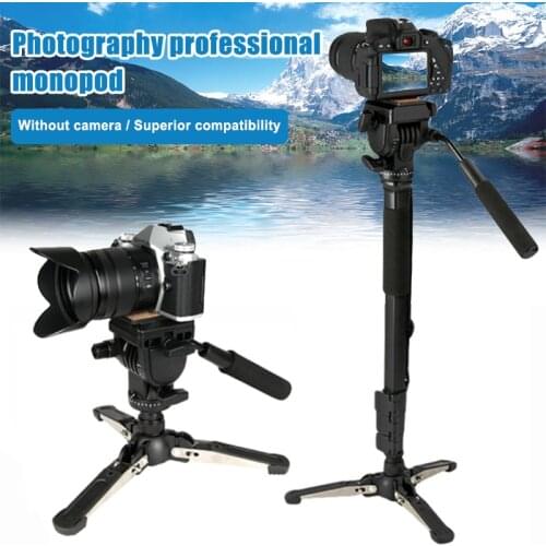 Professional Video Camera Monopod Kit Telescopic Video Monopods Aluminum Alloy Stand for DSLR Video Telescopic Camcorders Gopro
