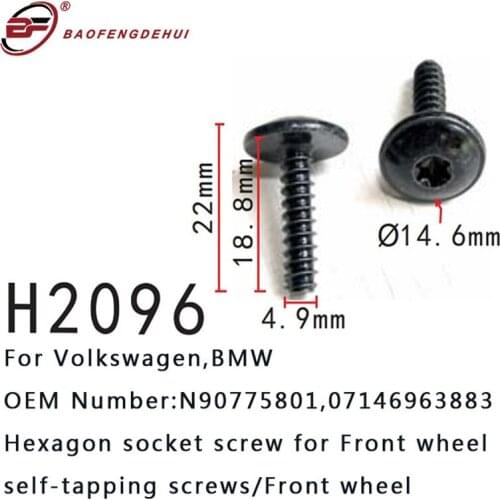 Front Wheel Self-Tapping Screws For Bmw,Volkswagen Fastener Front Wheel Tapping Screw N90775801,07146963883