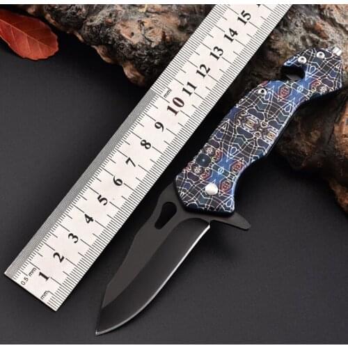 3D Printing Steel Handle Folding Knife Stainless Steel Multifunctional Outdoor Survival Knife CN(Origin) Knives Folding