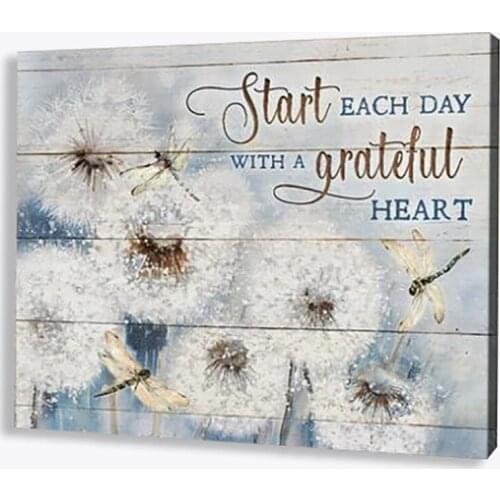 Dragonfly Insect Posters Room Wall Arts Pictures Painting Dandelion Canvas Landscape Rustic Floral Prints Painting Kitchen Decor