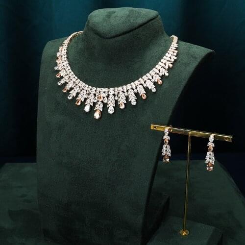 TIRIM Luxury Chandelier Shape TIRIM Dubai Bridal Zirconia Jewelry Sets For Women Party Nigeria CZ Crystal Wedding Dubai Fashion