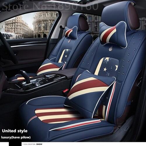 Wenbinge Universal Leather car seat covers For KIA K2K3K4K5 Kia Cerato Sportage Optima Maxima carnival auto accessories stickers