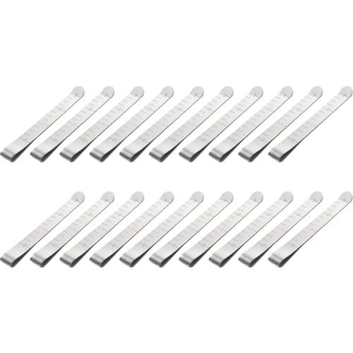 20pcs/lot Hemming Clips Stainless Steel Measuring Ruler Quilting Clamp Sewing Binding Stitch Flexible Glide Holder Handmade Tool