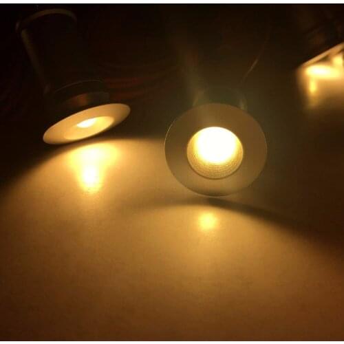 1w Recessed LED Under Cabinet Lighting Downlights Spotlights Kit 9 Mini Lights for Kitchen Wardrobe Wine Bar Counter Hardwired