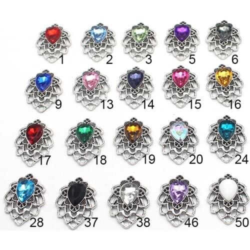 10pcs/Lot 32*25MMSnap Button for Clothing Leave Resin Button for Hair Accessories Decorative Diy Manualidades Sewing for Craft