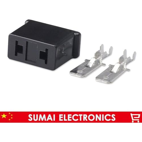 2 Pin 6.3mm H7-2A car connector,2P Auto lamp holder plug/ 6.3mm lamp plug for Audi VW car ect